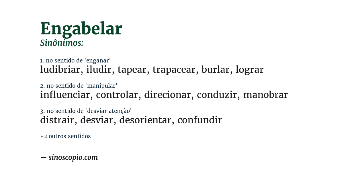 Sinônimo de engabelar