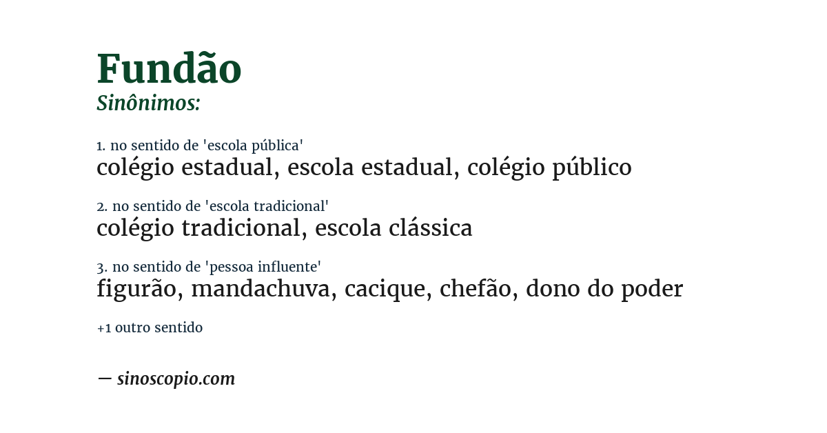 Sinônimo de fundão