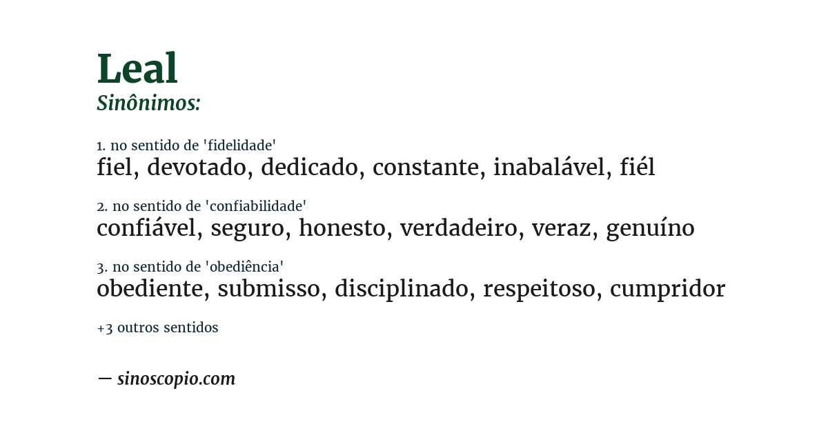 Sinônimo de leal