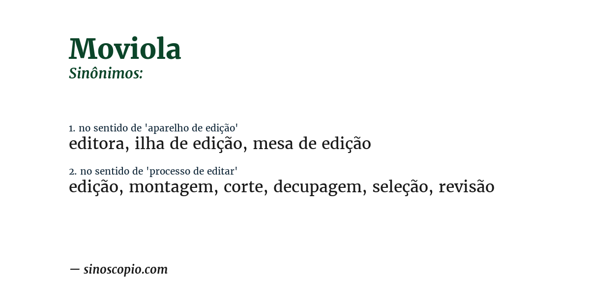 Sinônimo de moviola