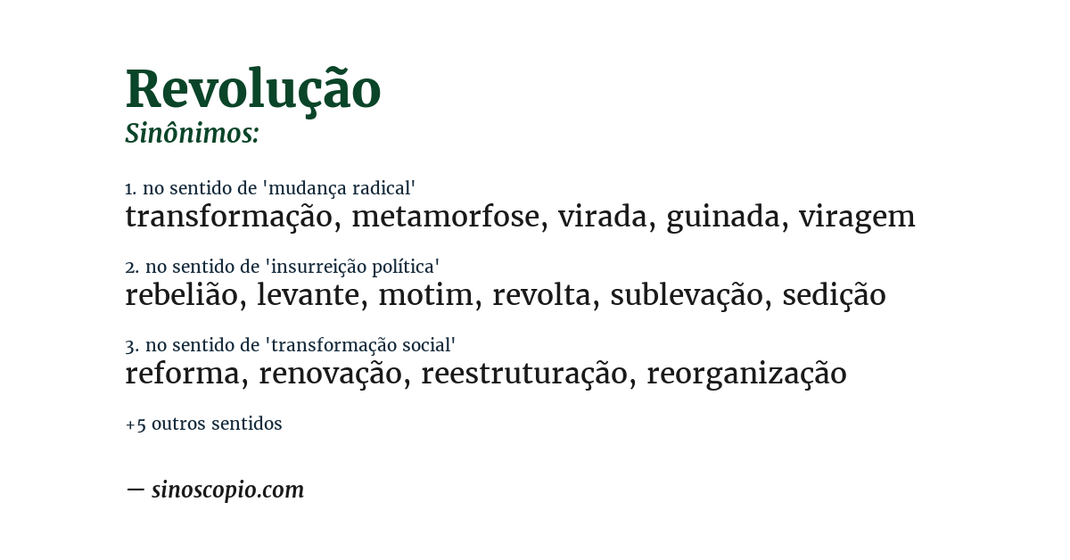 Sinônimo de revolução
