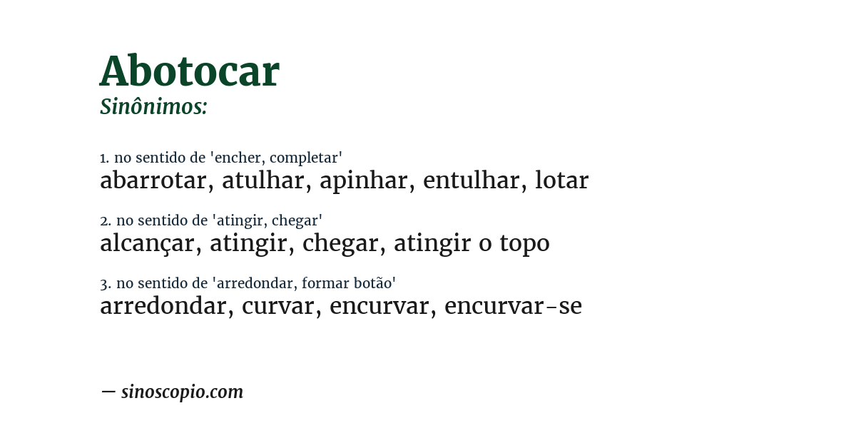 Sinônimo de abotocar