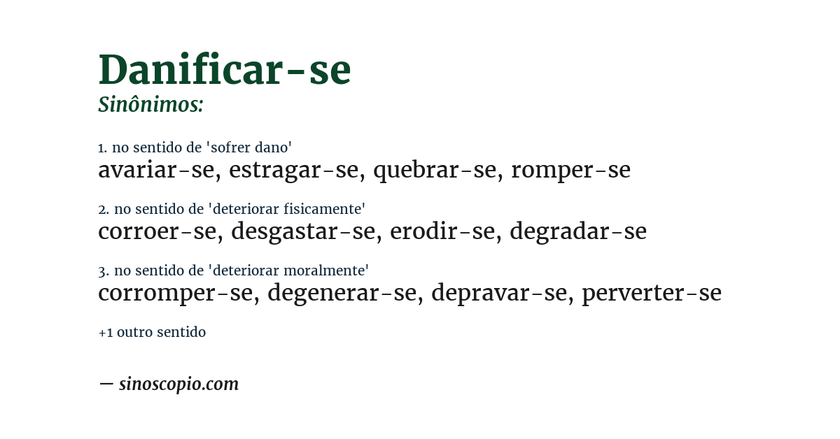Sinônimo de danificar-se