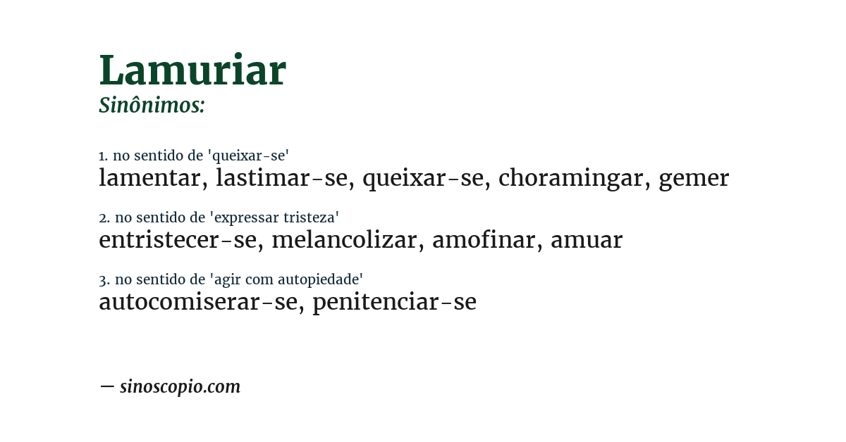 Sinônimo de lamuriar