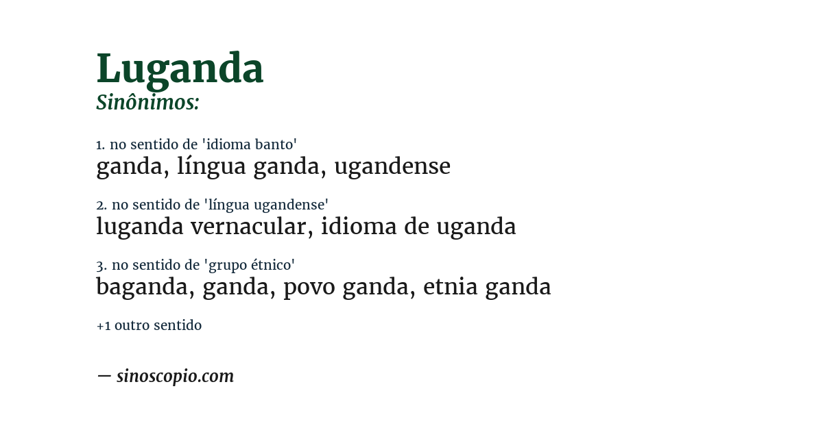 Sinônimo de luganda