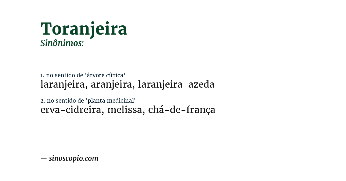 Sinônimo de toranjeira