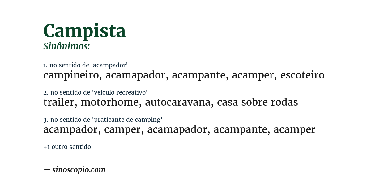 Sinônimo de campista