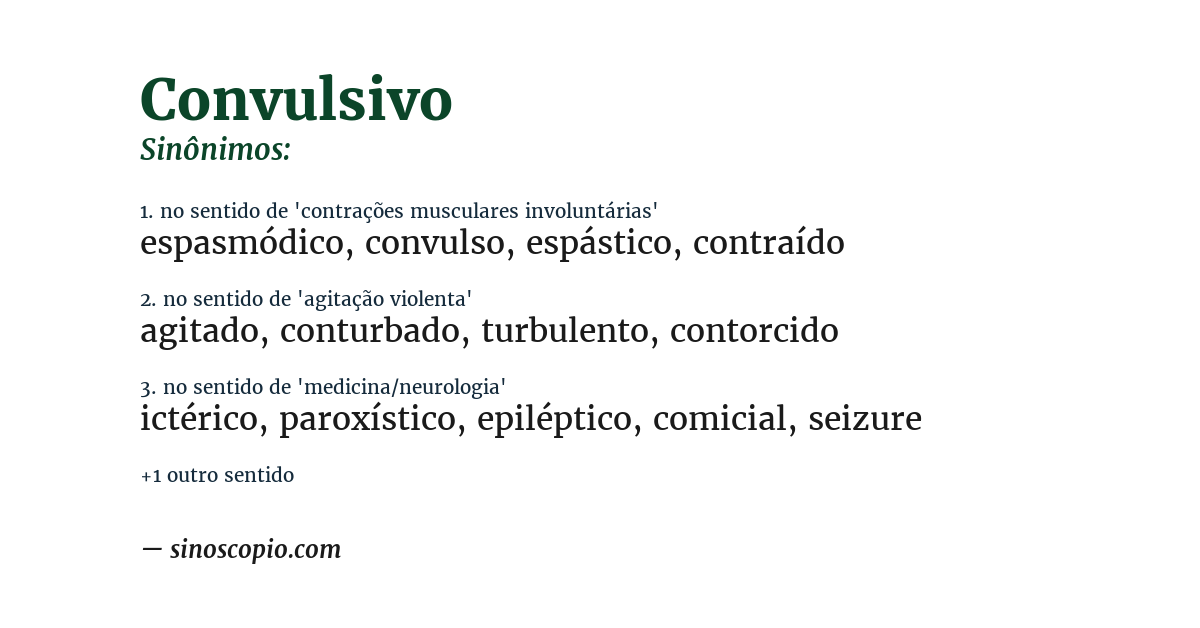 Sinônimo de convulsivo