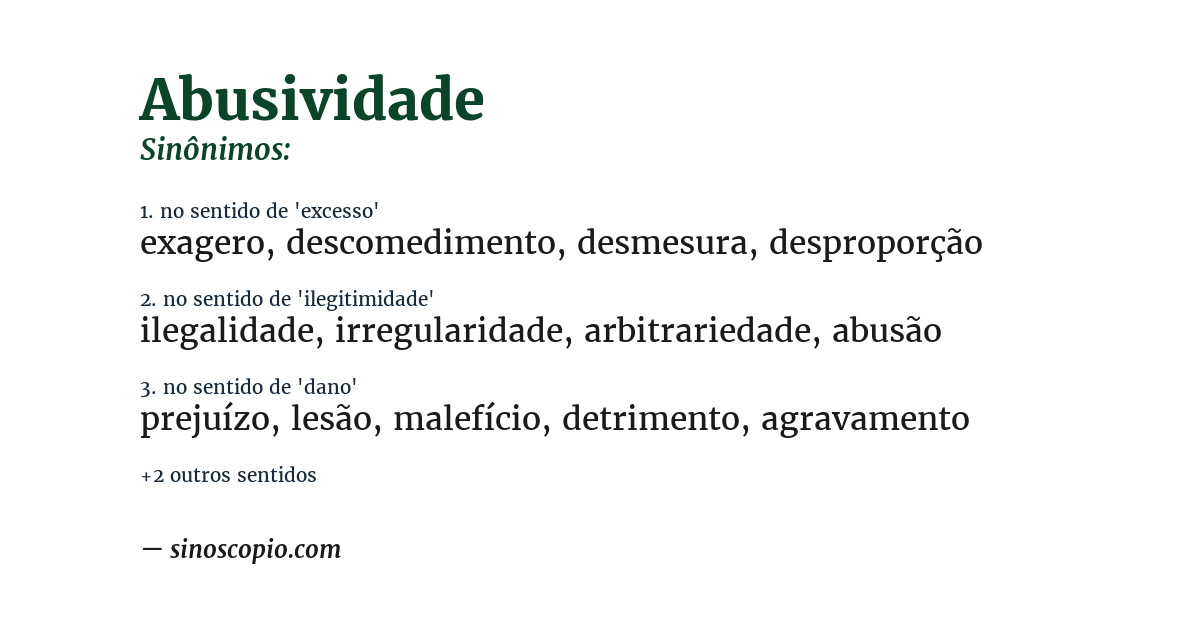Sinônimo de abusividade