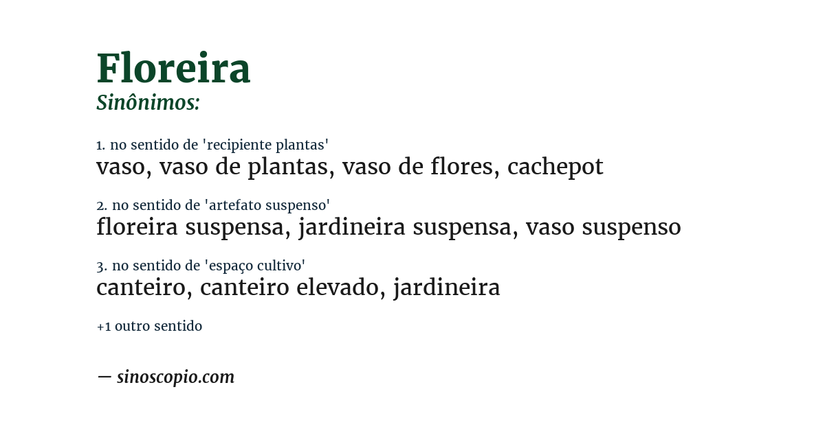 Sinônimo de floreira