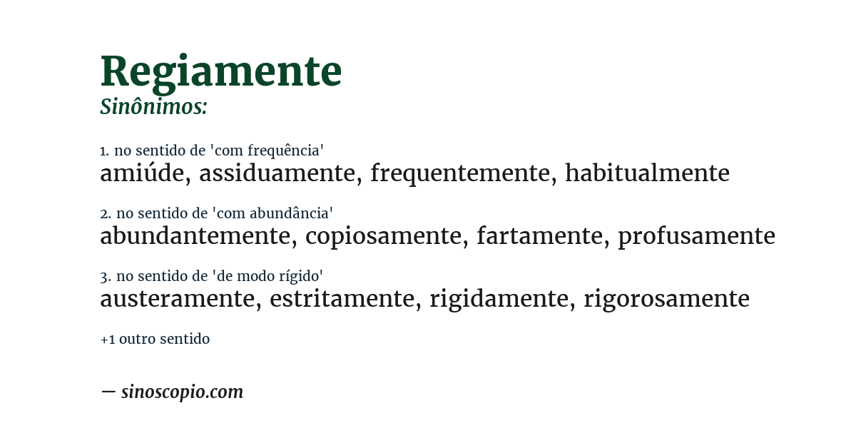 Sinônimo de regiamente