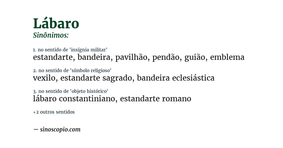 Sinônimo de lábaro