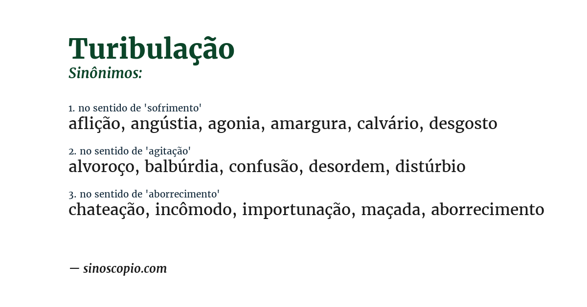Sinônimo de turibulação
