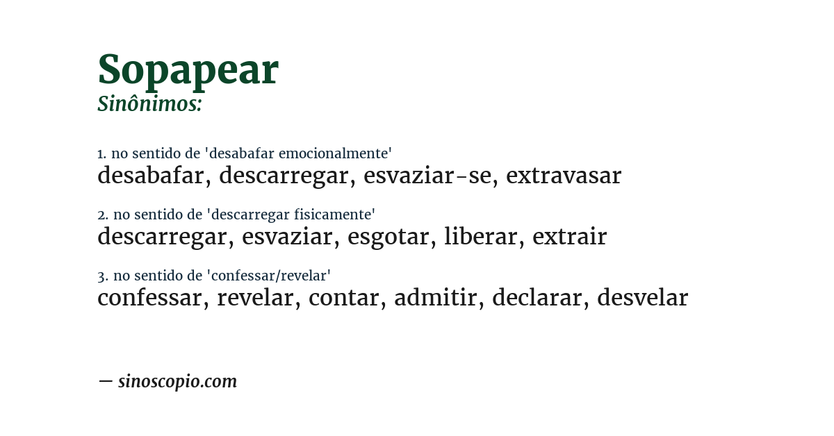 Sinônimo de sopapear