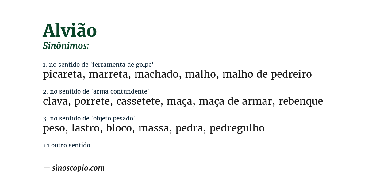 Sinônimo de alvião