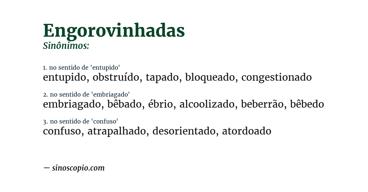 Sinônimo de engorovinhadas