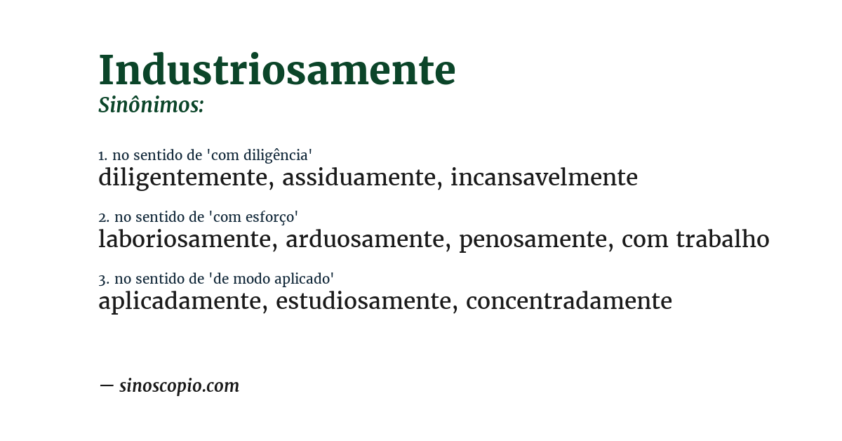 Sinônimo de industriosamente