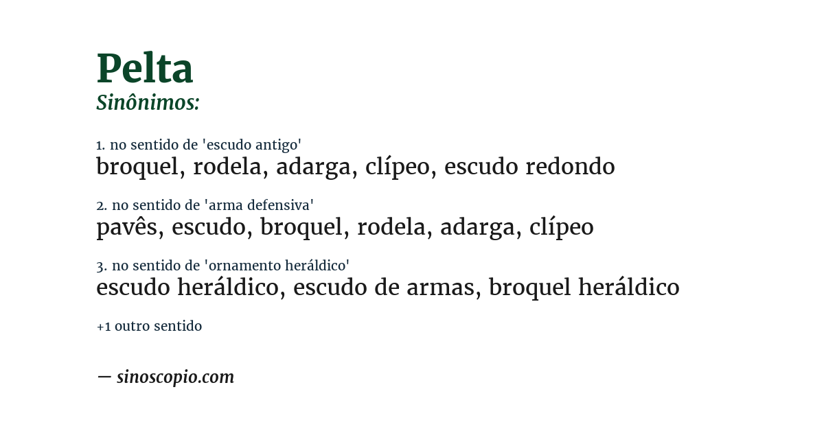 Sinônimo de pelta