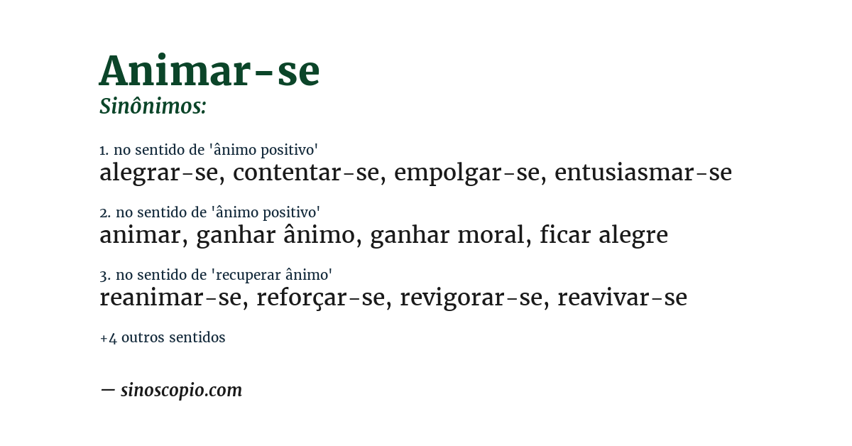 Sinônimo de animar-se