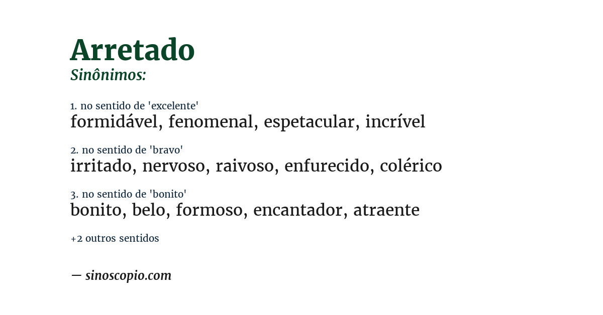 Sinônimo de arretado