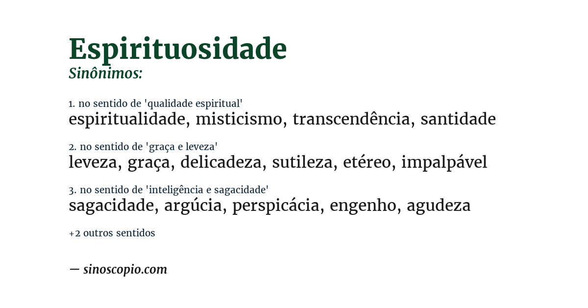Sinônimo de espirituosidade