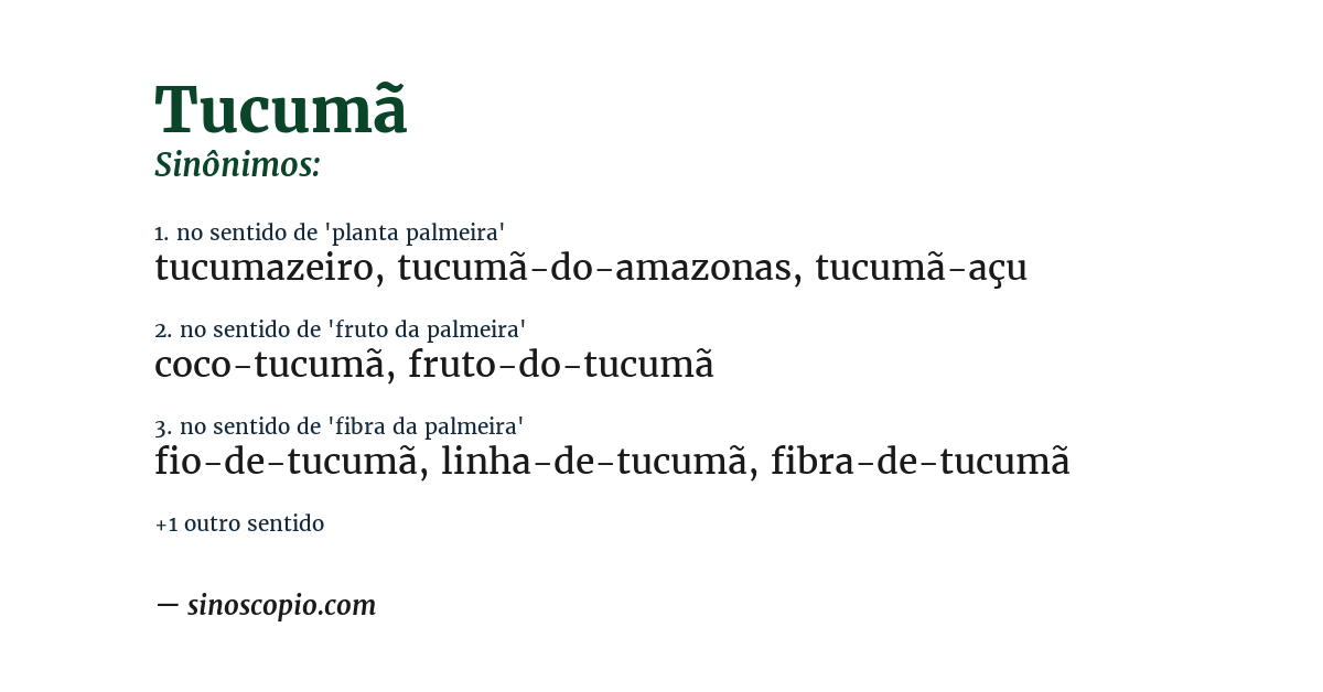 Sinônimo de tucumã