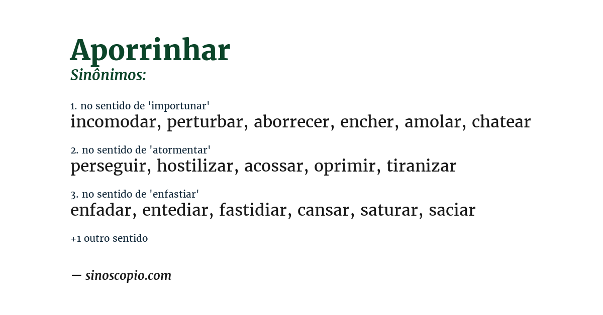 Sinônimo de aporrinhar