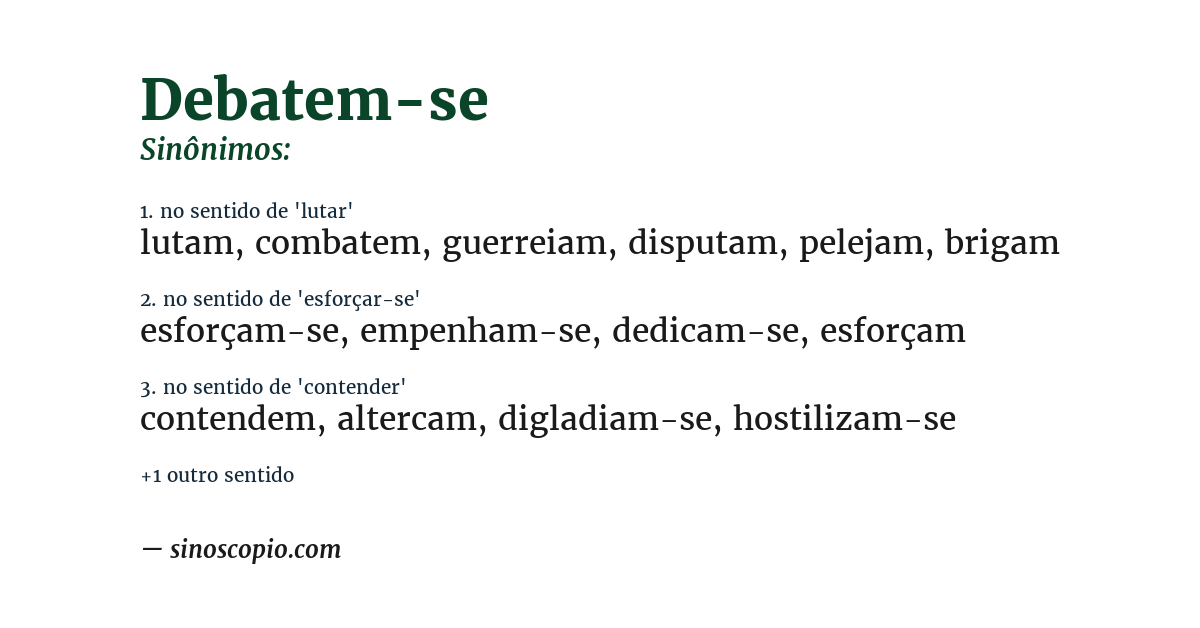 Sinônimo de debatem-se