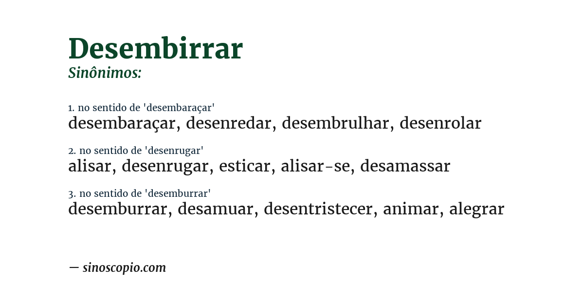 Sinônimo de desembirrar
