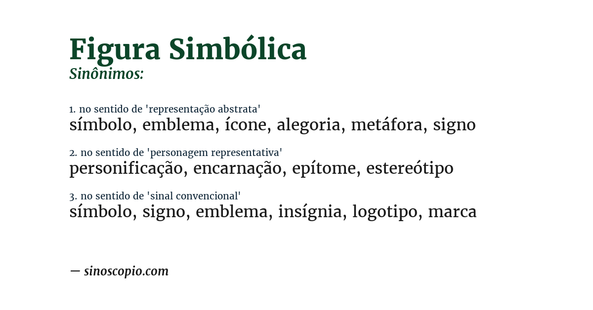 Sinônimo de figura simbólica
