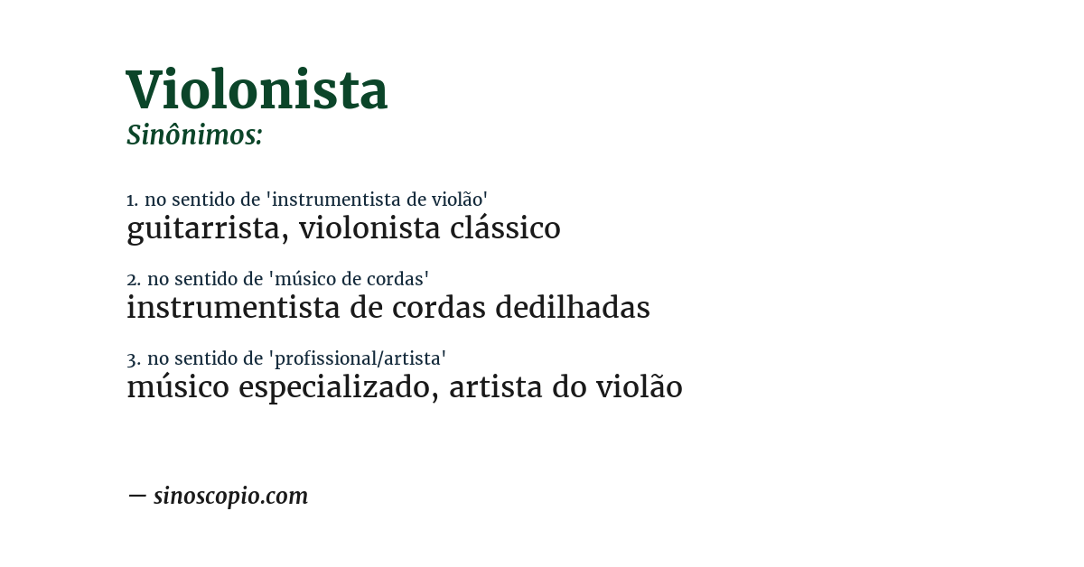 Sinônimo de violonista