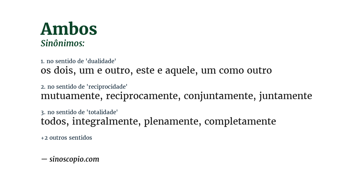 Sinônimo de ambos