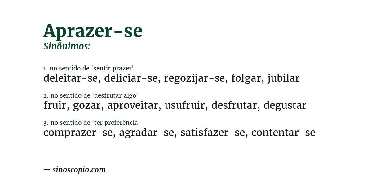 Sinônimo de aprazer-se