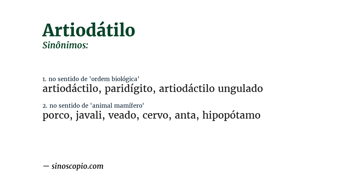 Sinônimo de artiodátilo