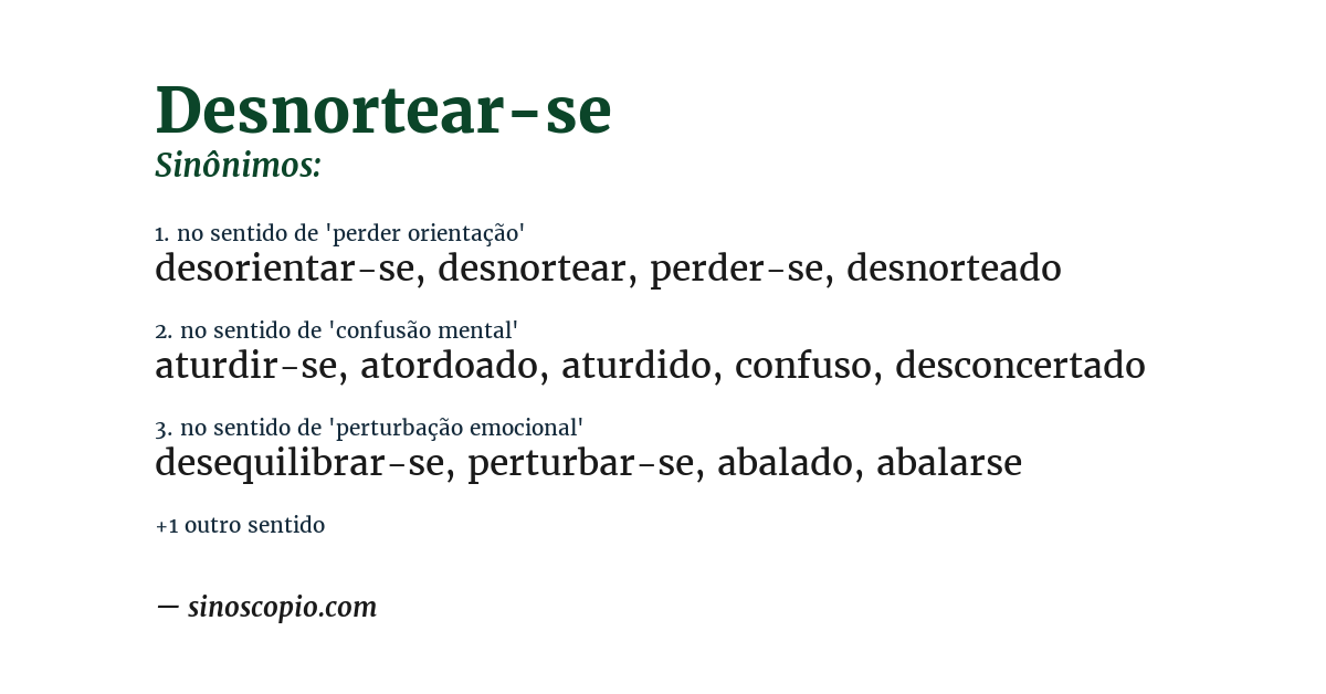 Sinônimo de desnortear-se