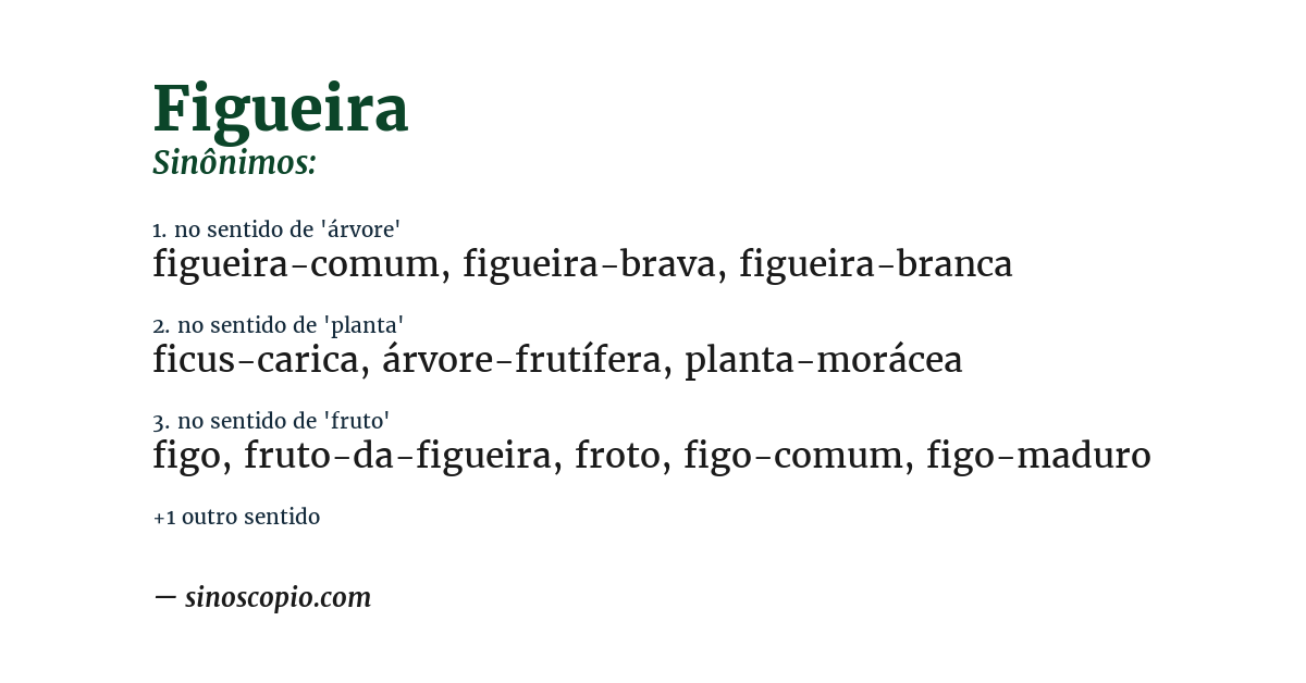 Sinônimo de figueira