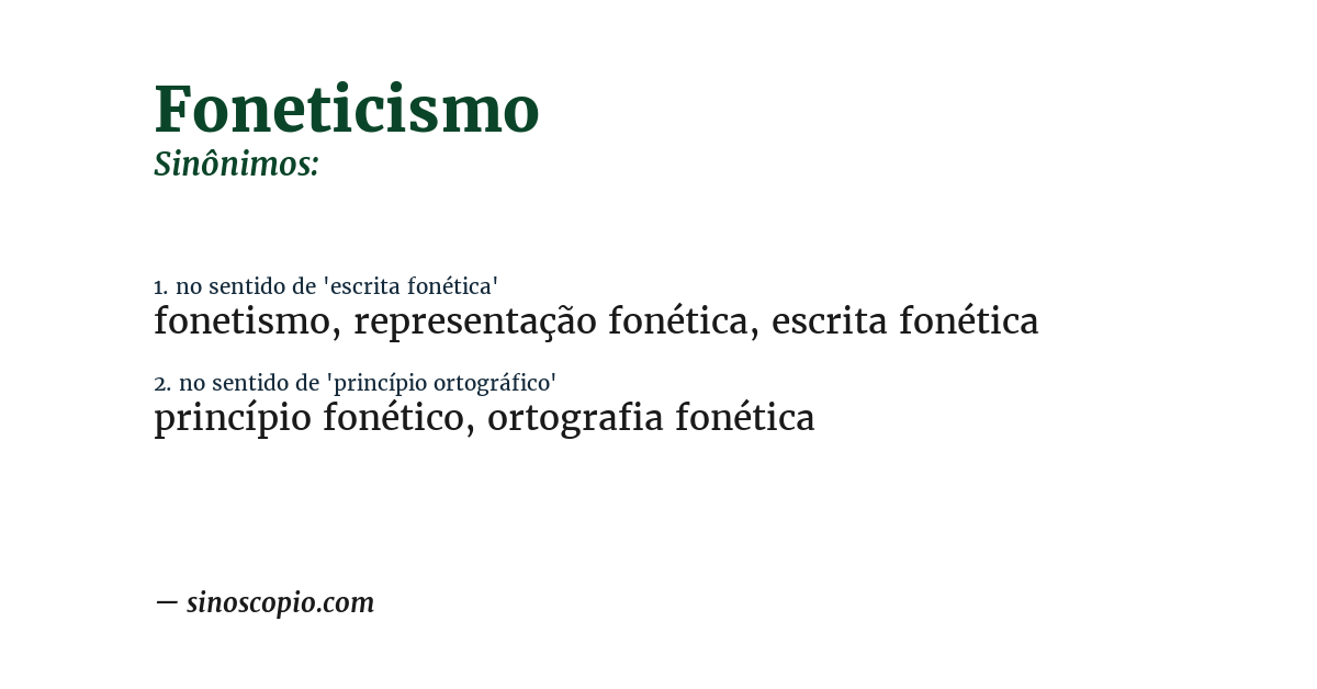 Sinônimo de foneticismo