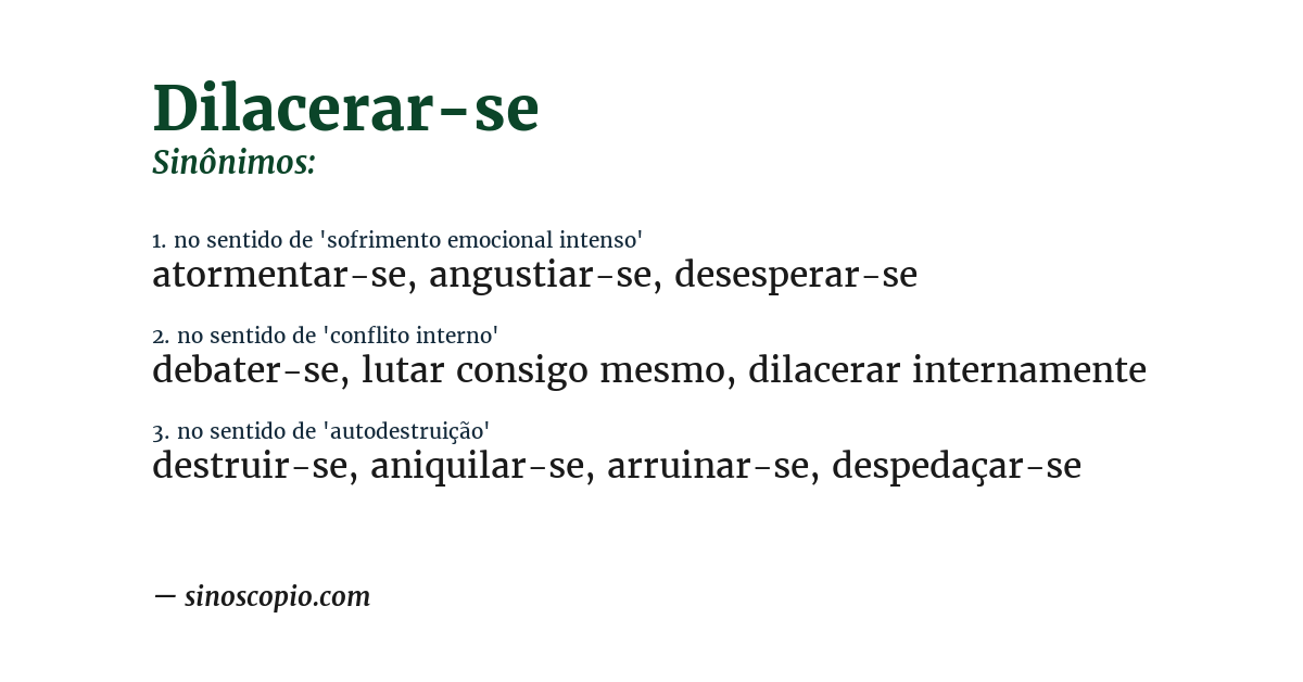 Sinônimo de dilacerar-se