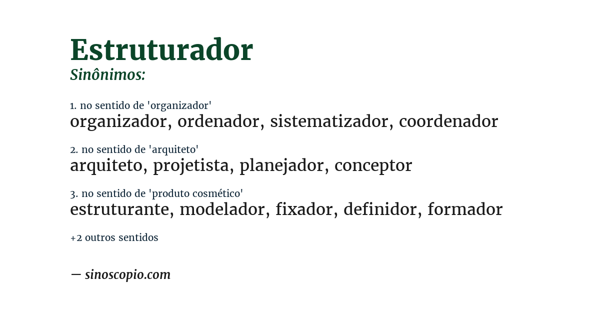 Sinônimo de estruturador