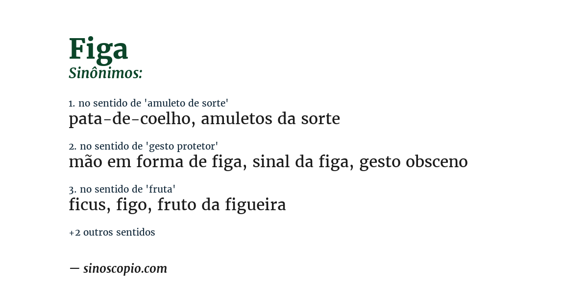 Sinônimo de figa