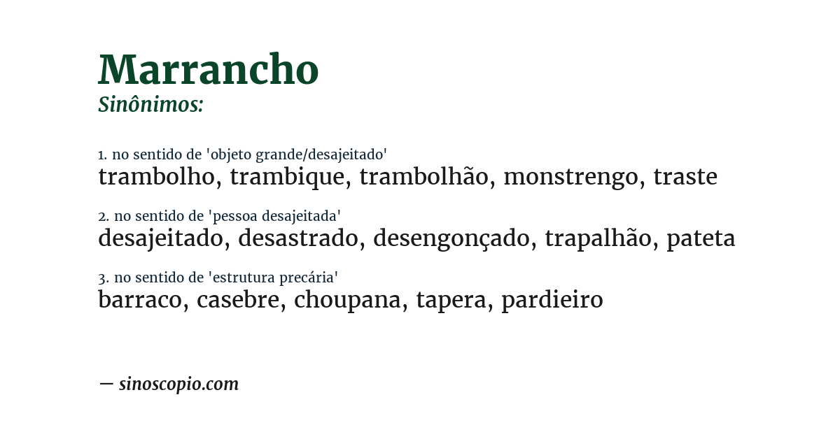 Sinônimo de marrancho