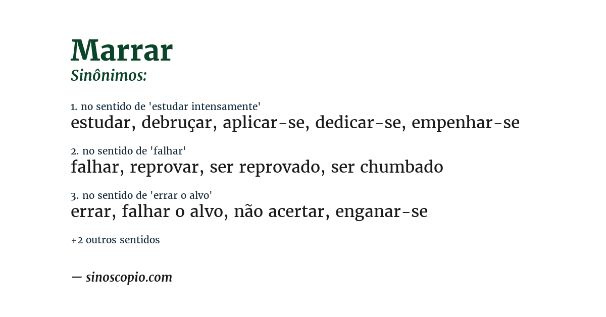 Sinônimo de marrar