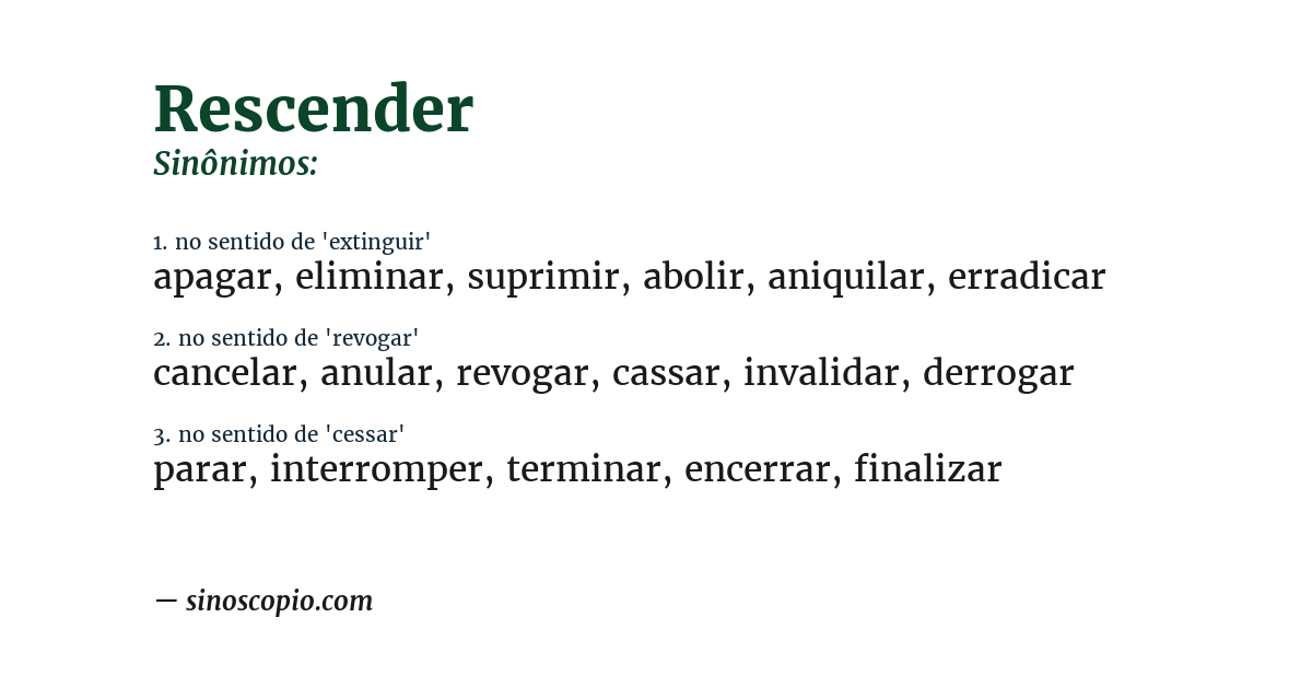 Sinônimo de rescender