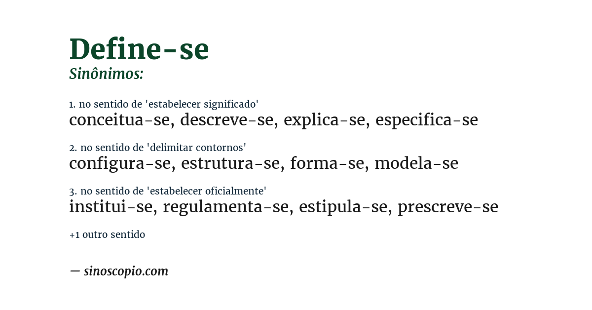 Sinônimo de define-se