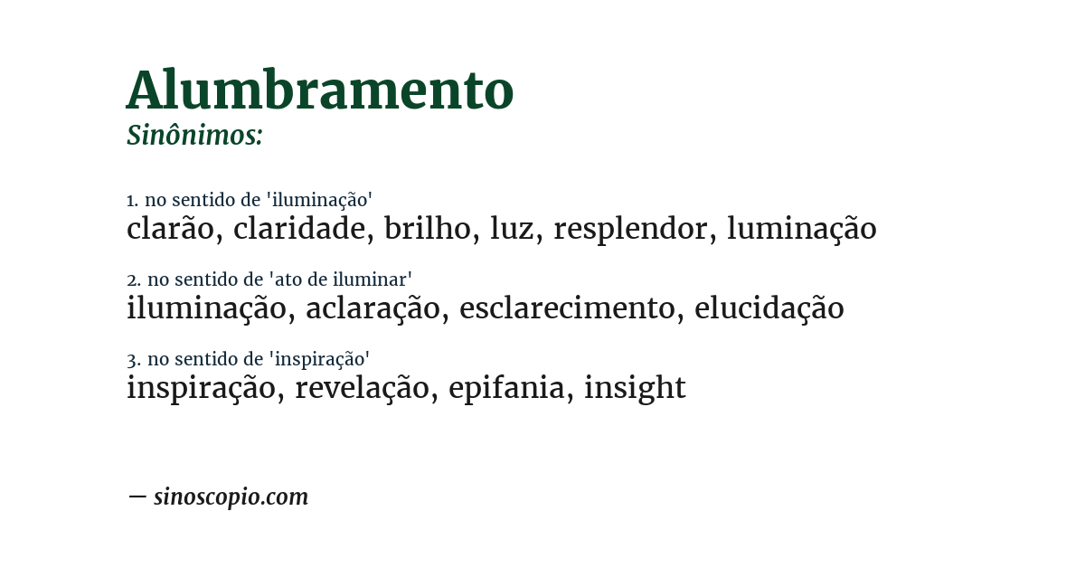 Sinônimo de alumbramento