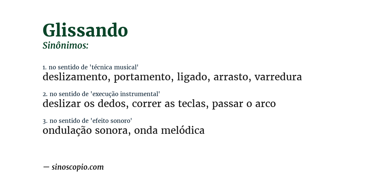 Sinônimo de glissando