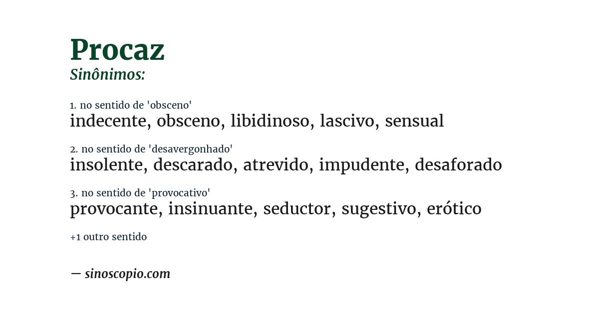 Sinônimo de procaz
