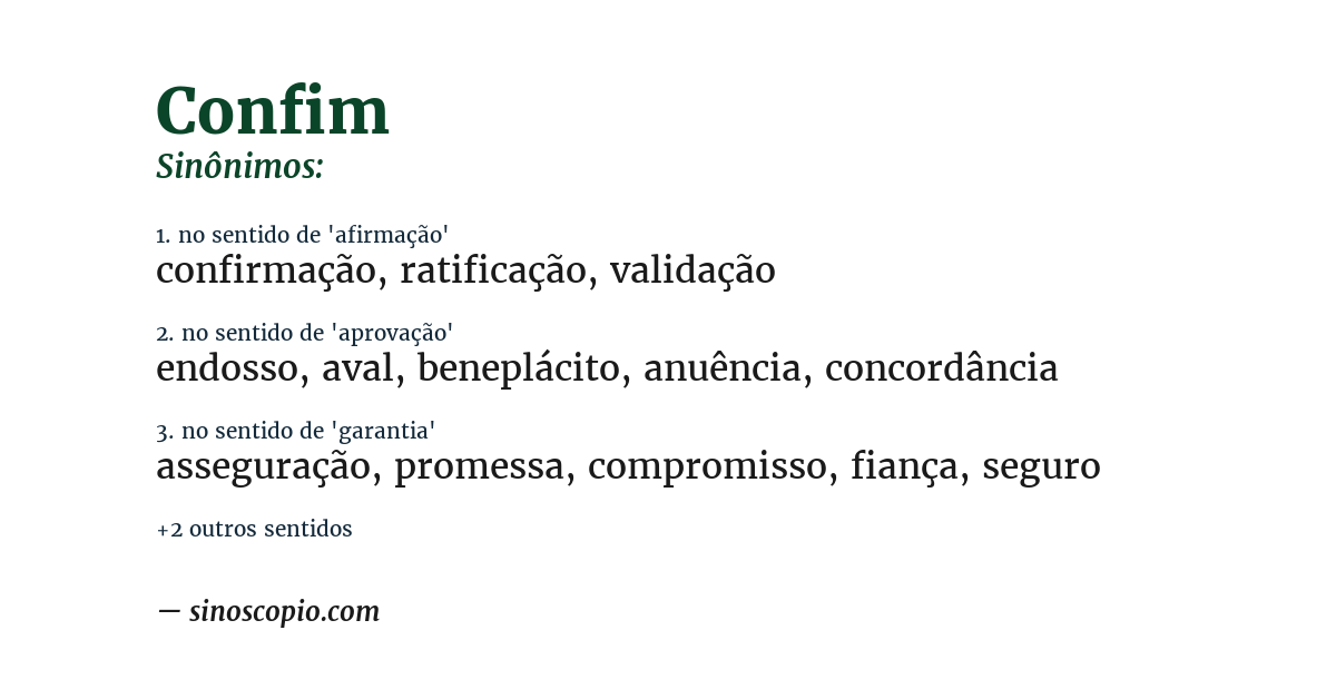 Sinônimo de confim