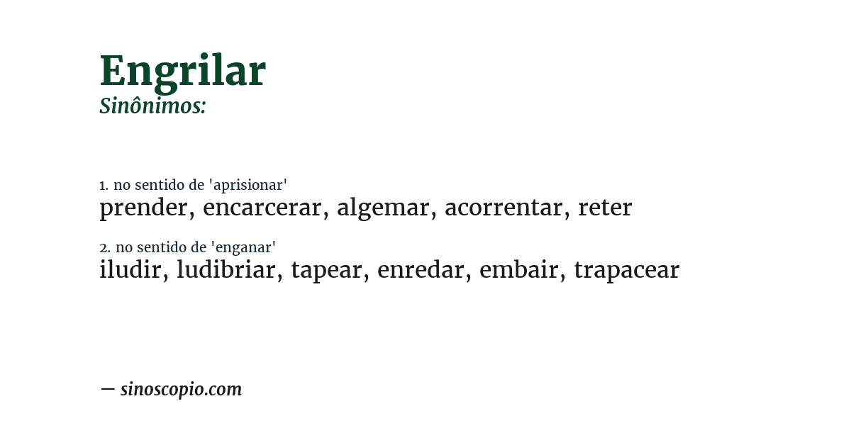 Sinônimo de engrilar