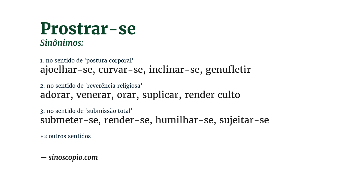 Sinônimo de prostrar-se